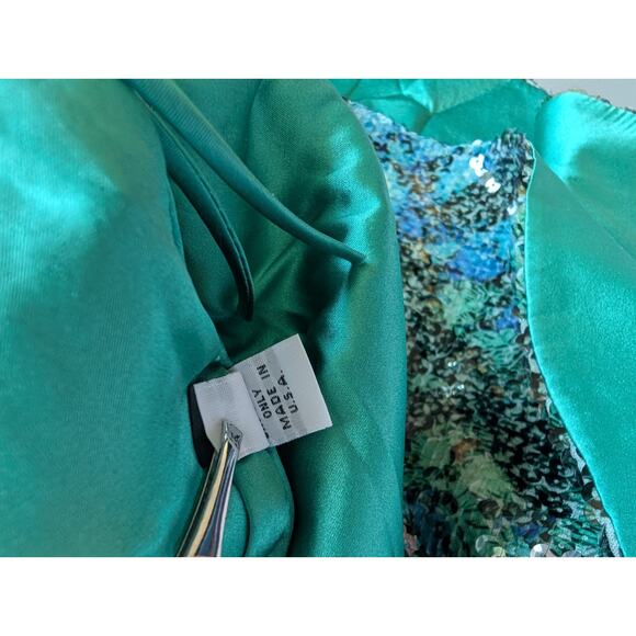 CDGNY by CD Greene Sequined Butterfly Mini Dress Size 4 Green $2250 #2J416 - Picture 11 of 11